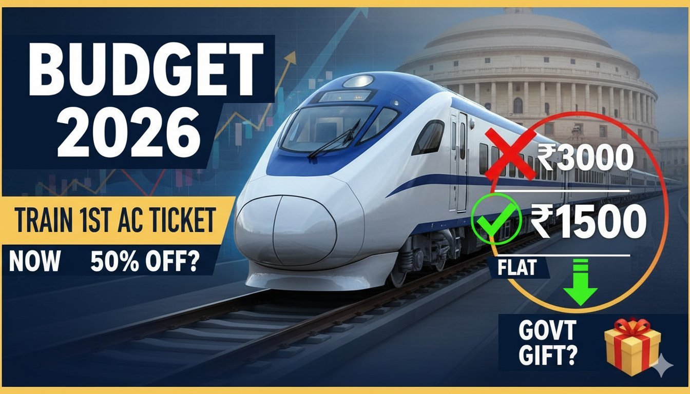 बुजुर्ग यात्री ट्रेन की फर्स्ट एसी में सफर करते हुए, बजट 2026 में सीनियर सिटीजन टिकट छूट की उम्मीद