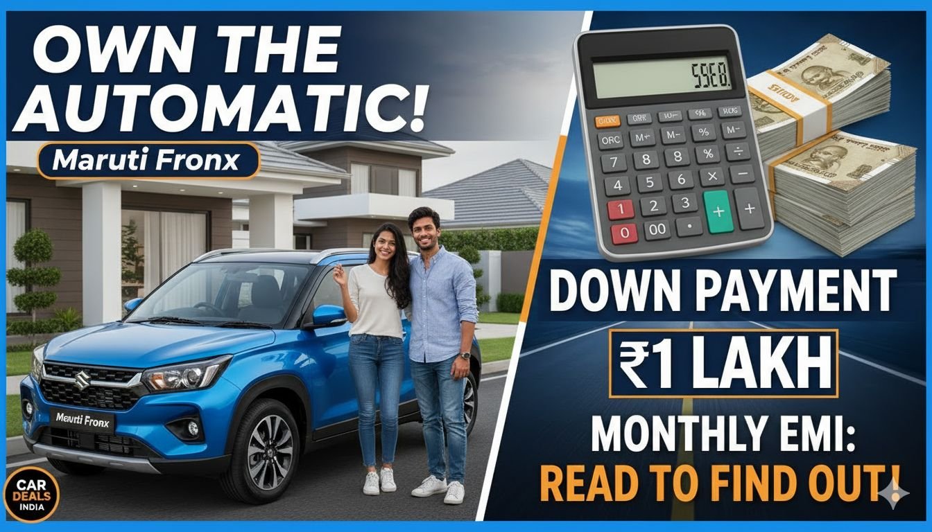 Maruti Suzuki Fronx automatic variant in Splendid Silver colour parked on road with city background