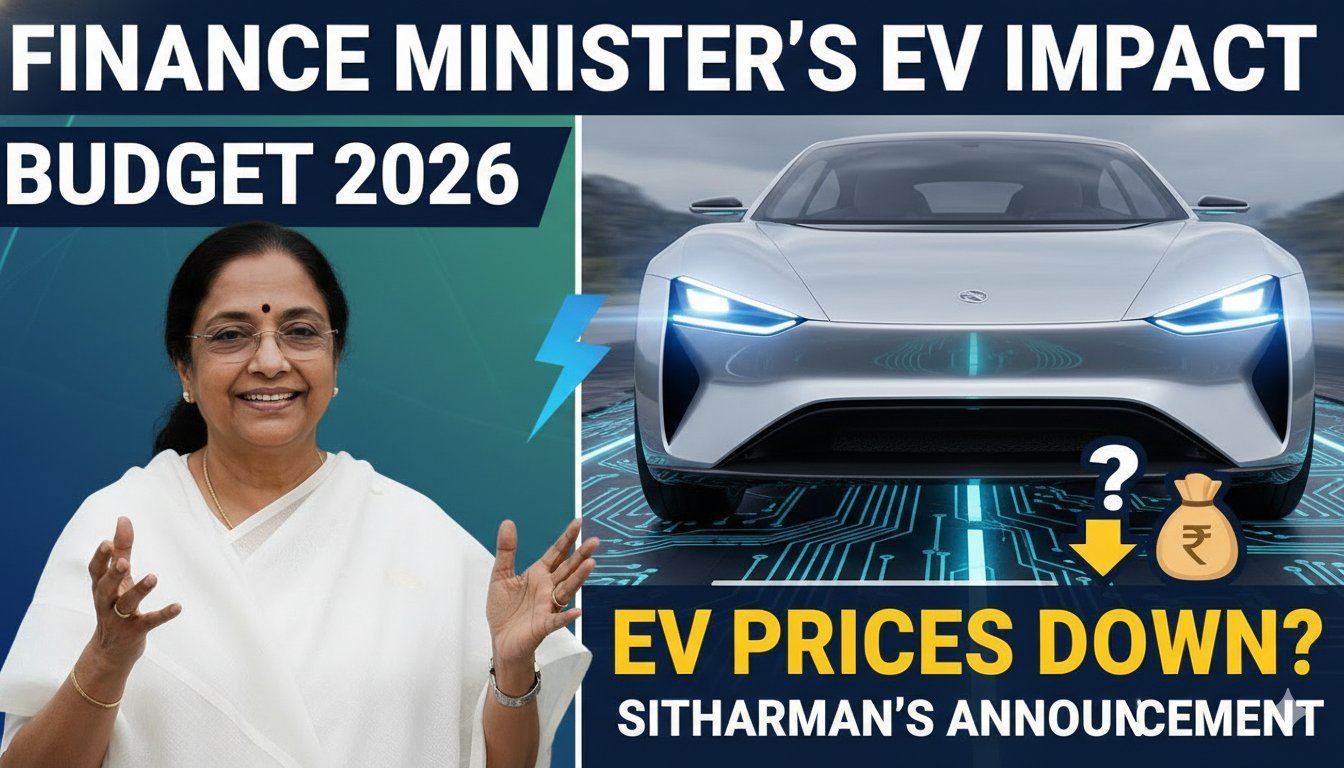 वित्त मंत्री निर्मला सीतारमण बजट 2026 पेश करते हुए EV सेक्टर पर फोकस करती हुईं