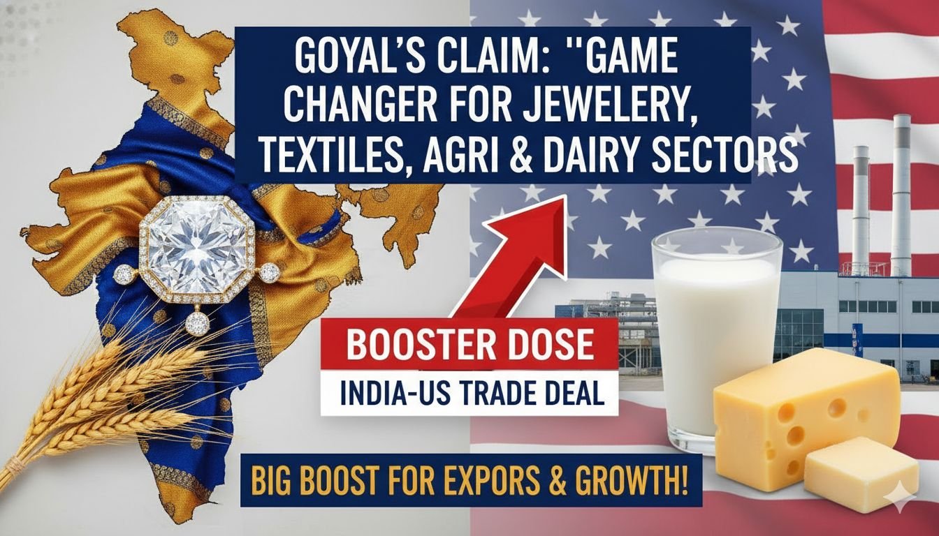 भारत-अमेरिका व्यापार समझौते पर पीयूष गोयल की प्रेस कॉन्फ्रेंस की छवि