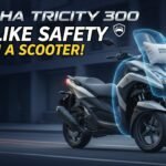 Yamaha Tricity 300 2026 मॉडल जिसमें एयरबैग सिस्टम इंटीग्रेटेड है, कार जैसी सुरक्षा वाला तीन पहियों वाला स्कूटर
