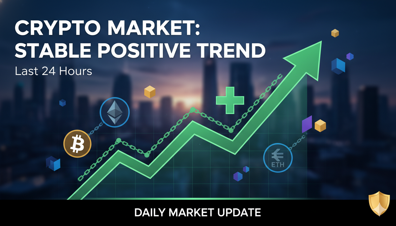 क्रिप्टो बाजार चार्ट दिखाता हुआ ग्राफ जिसमें बिटकॉइन और इथीरियम की स्थिर कीमतें