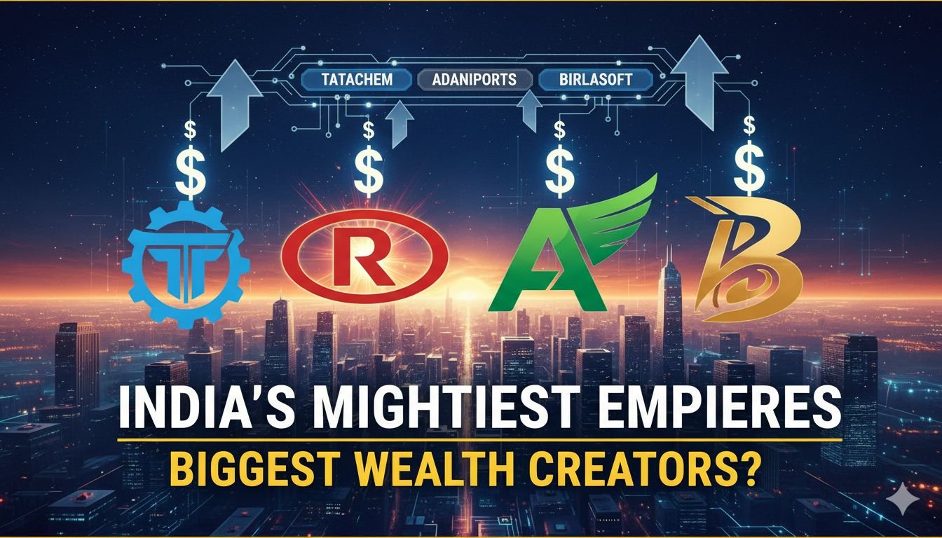 टाटा, अंबानी, अडानी और बिड़ला ग्रुप की प्रमुख कंपनियों का बाजार पूंजीकरण चार्ट