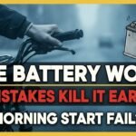 सुबह बाइक स्टार्ट न होने पर बैटरी टर्मिनल चेक करते व्यक्ति की इमेज, बैटरी टिप्स हिंदी न्यूज