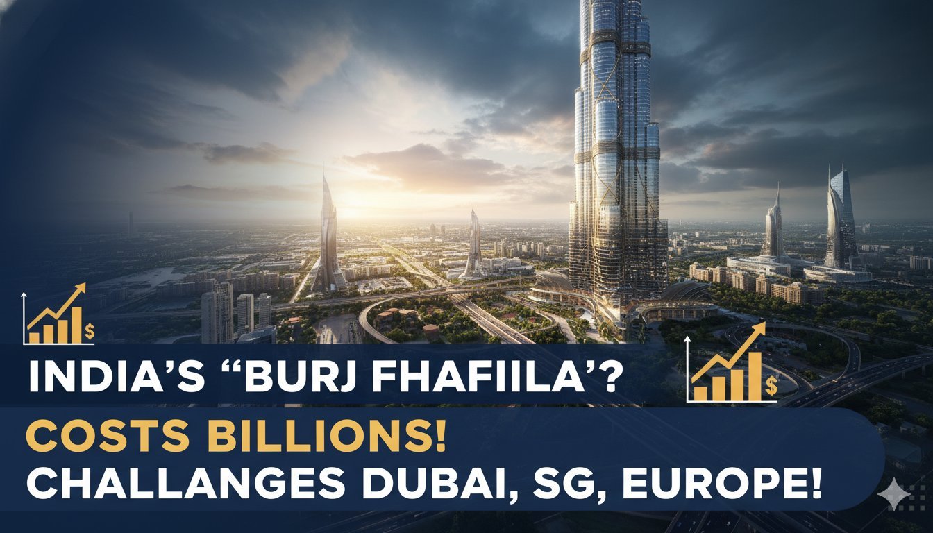 हरियाणा ग्लोबल सिटी में प्रस्तावित भारत की सबसे ऊँची इमारत का कॉन्सेप्ट, गुरुग्राम द्वारका एक्सप्रेसवे पर विशाल स्काईस्क्रेपर